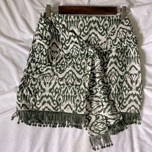 Zara Green/White Mini Skirt Size S